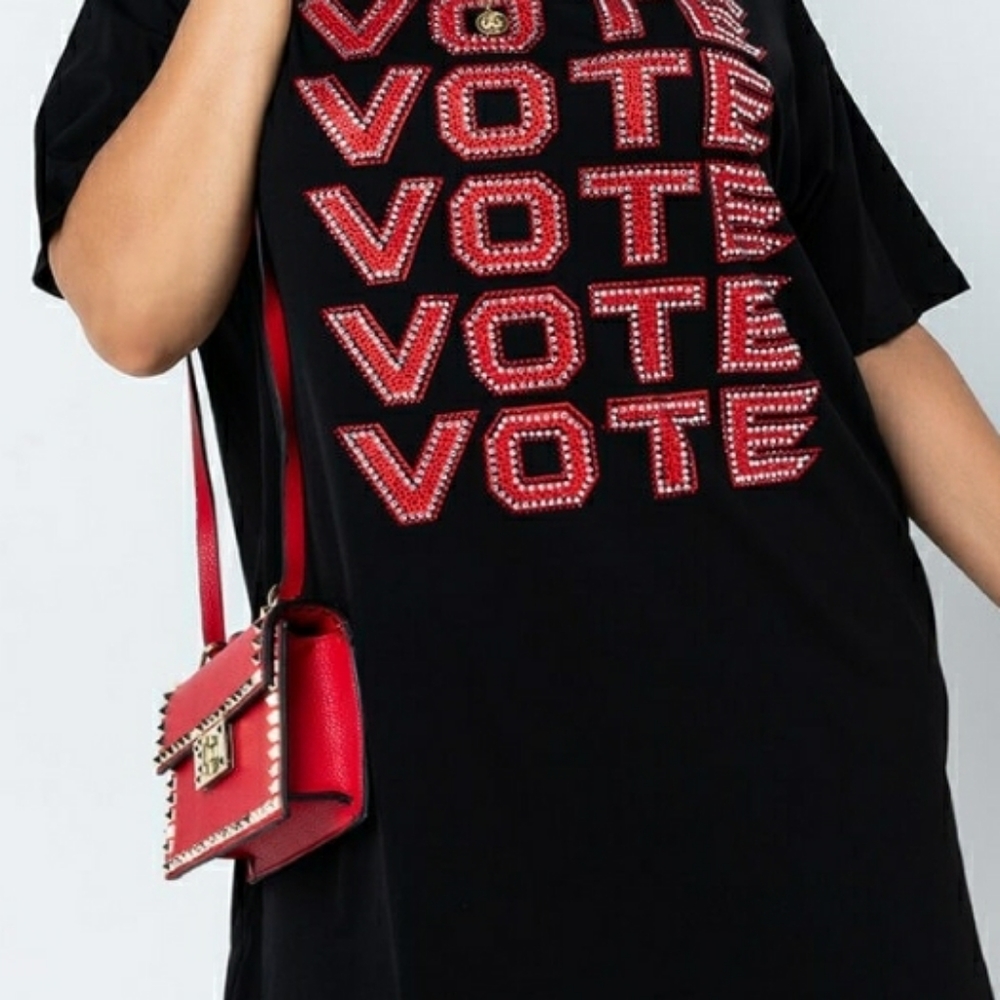 ☆NEW☆ RHINESTONE VOTE VOTE VOTE SHIRT